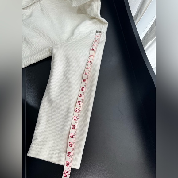 ISAAC MIZRAHI LIVE Women Corduroy Chore Jacket Medium M True Denim Cream Coat - Picture 8 of 11